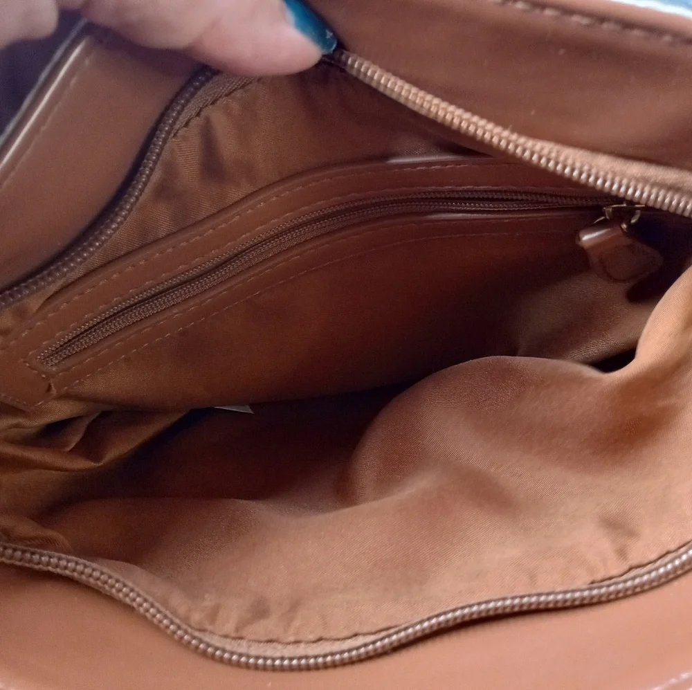 Florelli Lila Brown and Cream Crossbody Bag